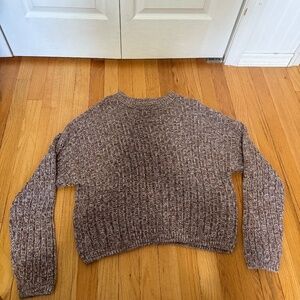 Brown and Blue Knit Sweater